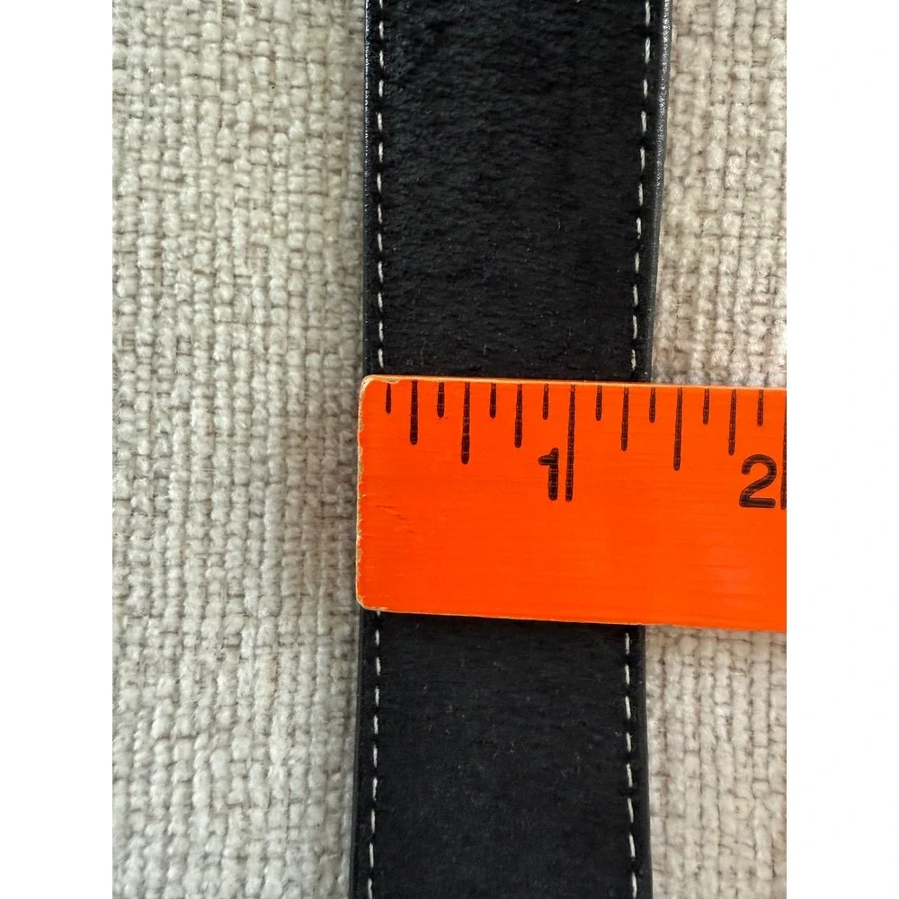 Nocona Men's Western Belt Size 56 Black Tooled Leather Basketweave USA Made